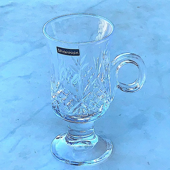 GODINGER DUBLIN CRYSTAL IRISH COFFEE MUGS 6 OZ SET OF 4 - Picture 3 of 8